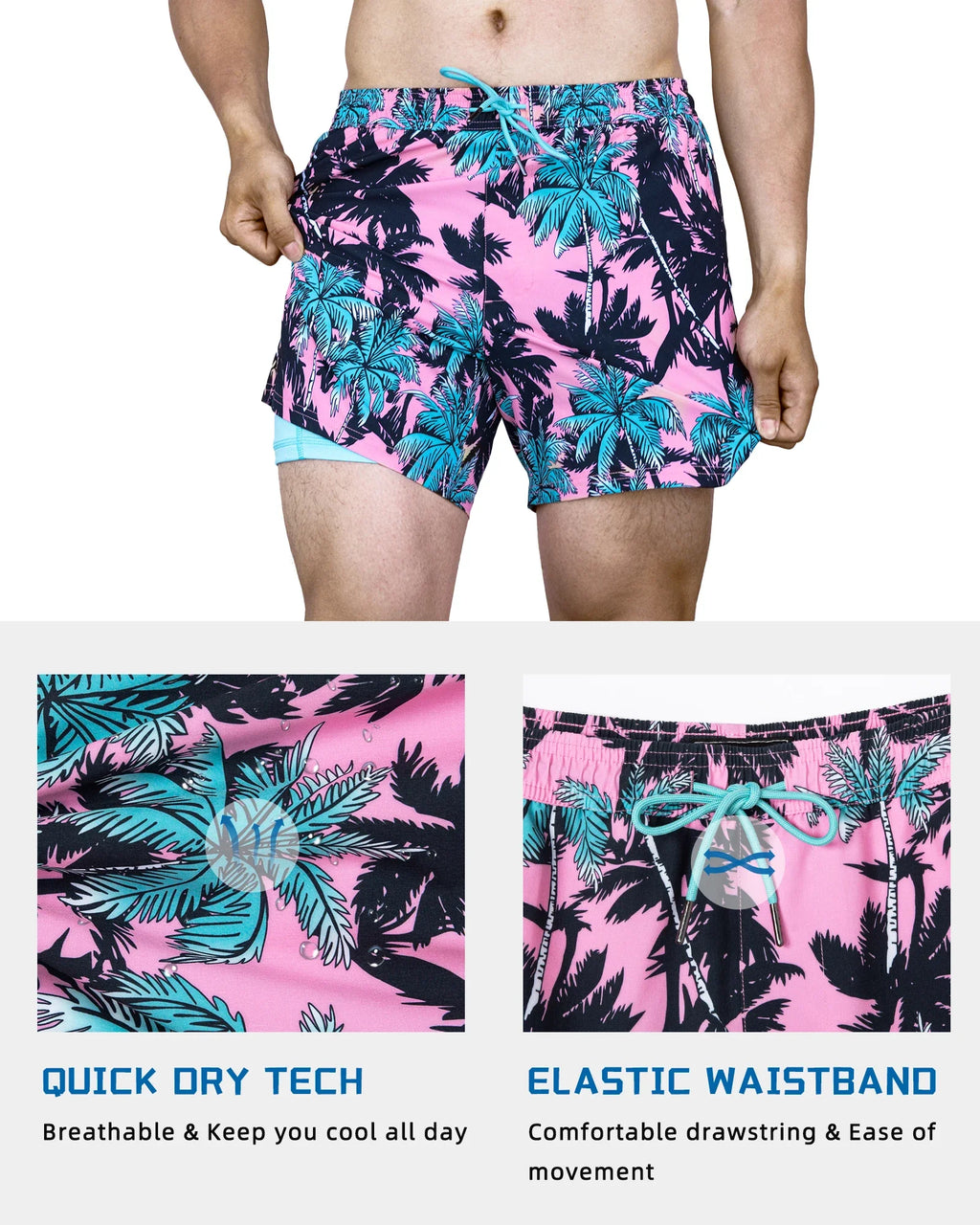 Mens Swim Quick Dry Beach Shorts